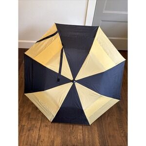Cutter & Buck Compact Travel Umbrella CB8801-94 Navy Yellow Folding Golf New